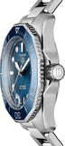 Tag Heuer Aquaracer Professional 300 Automatic Diamonds Blue Dial Silver Steel Strap Watch for Women - WBP231B.BA0618