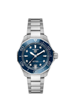 Tag Heuer Aquaracer Professional 300 Automatic Diamonds Blue Dial Silver Steel Strap Watch for Women - WBP231B.BA0618