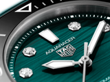 Tag Heuer Aquaracer Professional 300 Automatic Diamonds Green Dial Green Rubber Strap Watch for Women - WBP231G.FT6226