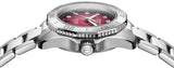 Tag Heuer Aquaracer Professional 200 Automatic Diamond Ruby Red Dial Silver Steel Strap Watch for Women - WBP2414.BA0622