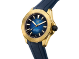 Tag Heuer Aquaracer Professional 200 Automatic 18K Yellow Gold Blue Dial Blue Rubber Strap Watch for Men - WBP5152.FT6210