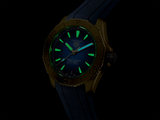 Tag Heuer Aquaracer Professional 200 Automatic 18K Yellow Gold Blue Dial Blue Rubber Strap Watch for Men - WBP5152.FT6210