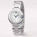 Cartier Ballon Bleu de Cartier Diamonds Silver Dial Silver Steel Strap Watch for Women - WE902073