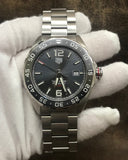Tag Heuer Formula 1 Kaliber 5 Kronograf Antrasit Dial Jam Tangan Tali Baja Perak untuk Pria - WAZ2011.BA0842