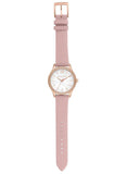 Michael Kors Layton Three-Hand White Dial Pink Leather Strap Watch for Women - MK2909