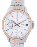 Tommy Hilfiger Shawn Quartz White Dial Two Tone Steel Strap Watch for Men - 1791617