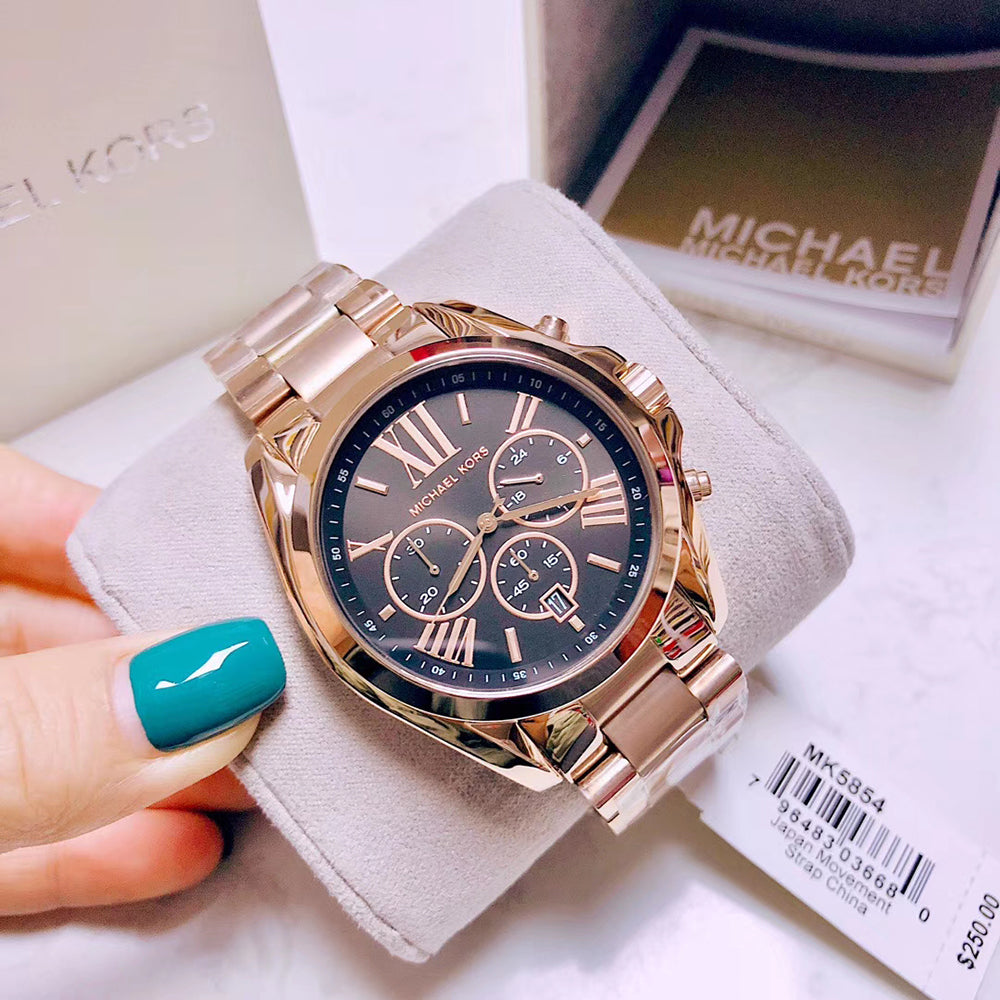 Michael Kors Parker Gold Rose Uhr Michael Kors Bradshaw Black Dial