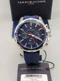 Tommy Hilfiger Mason Blue Dial Blue Rubber Strap Watch for Men - 1791791