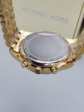 Michael Kors Lexington Crystals Gold Dial Gold Steel Strap Watch for Men - MK8494