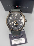 Tommy Hilfiger Briggs Black Dial Black Leather Strap Watch for Men - 1791426