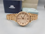 Fossil Jacqueline Rose Gold Dial Rose Gold Steel Strap Watch for Women - ES3632