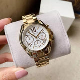 Michael Kors Lexington Quartz Gold Dial Gold Steel Strap Watch For Women - MK6267