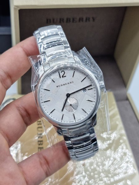 Burberry The Classic Silver Dial Silver Steel Strap Watch for Men