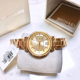 Michael Kors Sofie Chronograph Quartz Gold Dial Gold Steel Strap Watch For Women - MK6559