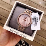 Michael Kors Darci Rose Gold Dial Two Tone Steel Strap Watch for Women - MK3726