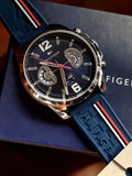 Tommy Hilfiger Decker Blue Dial Blue Rubber Strap Watch for Men - 1791476