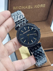 Michael Kors Darci Black Dial Black Steel Strap Watch for Women - MK3337