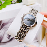 Versace V-Flare Quartz Black Dial Silver Steel Strap Watch for Women - VEBN00618