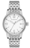 Burberry Analog White Dial Silver Steel Strap Watch for Women - BU7838
