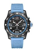 Breitling Endurance Pro Black Dial Light Blue Rubber Strap Watch for Men - X82310281B1S1