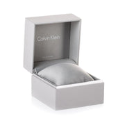 Calvin Klein Snake Silver Dial Yellow Gold Steel Strap Watch For Women - K6E23546