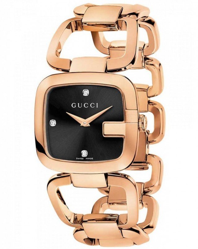 T12 GUCCI グッチ 腕時計 7点セット レディース ジャンク Gucci G Ladies Diamonds Black Dial Rose Gold Steel Strap Watch For Wom