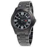 Gucci G Timeless Black Dial Black Steel Strap Watch For Men - YA126202