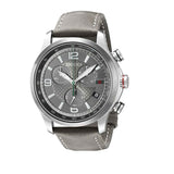 Gucci G Timeless Chronograph Grey Dial Grey Leather Strap Watch For Men - YA126242