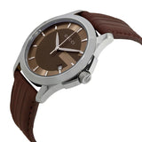 Gucci G Timeless Quartz Brown Dial Brown Rubber Strap Watch For Men - YA126403