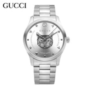 Gucci G Timeless Silver Dial Silver Steel Strap Watch For Women - YA1264095