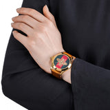 Gucci G Timeless Quartz Green & Red Dial Brown Leather Strap Watch For Men - YA126451