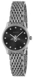 Gucci G Timeless Quartz Black Dial Silver Steel Strap Watch For Women - YA1265020