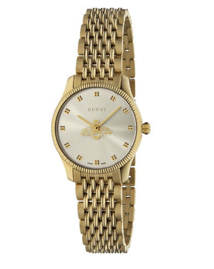 Gucci G Timeless Mother of Pearl Dial Gold Steel Strap Watch For Women - YA1265021