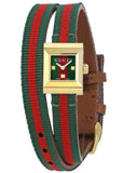 Gucci G-Frame Multicolored Dial Two Tone Nylon Strap Watch For Women - YA128527