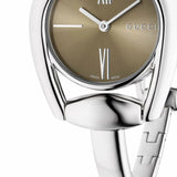 Gucci Horsebit Collection Quartz Brown Dial Silver Steel Strap Watch For Women - YA139501