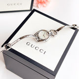 Gucci Horsebit Collection Diamonds Mother of Pearl Dial Silver Steel Strap Watch For Women - YA139506