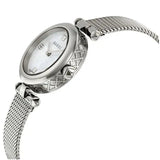 Gucci Diamantissima Quartz Diamonds Mother of Pearl Dial Silver Mesh Bracelet Watch for Women - YA141504