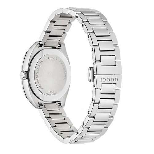 Gucci GG2570 Diamonds Silver Dial Silver Steel Strap Watch For