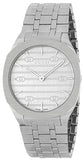 Gucci 25H Quartz Silver Dial Silver Steel Strap Watch For Women - YA163402