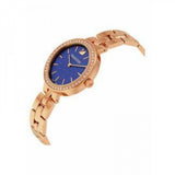Swarovski Daytime Glittering Blue Dial Rose Gold Steel Strap Watch for Women - 5182277