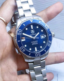 Tag Heuer Aquaracer Caliber 5 Automatic Blue Dial Silver Steel Strap Watch for Men - WAN2111.BA0822