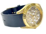 Guess Clarity Gold Dial Black Silicone Strap Watch for Women - GW0109L1