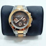 Marc Jacobs Marc Chronograph Grey Dial Two Tone Steel Strap Watch for Men - MBM3157