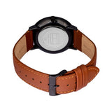 Tommy Hilfiger Brooklyn Quartz Black Dial Brown Leather Strap Watch for Men - 1791510