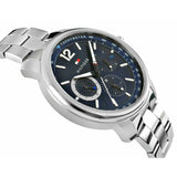 Tommy Hilfiger London Chronograph Quartz Blue Dial Silver Steel Strap Watch for Men - 1791534