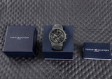 Tommy Hilfiger Tyson Chronograph Black Dial Black Steel Strap Watch For Men - 1710590