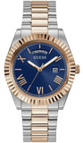 Guess Connoisseur Quartz Blue Dial Two Tone Steel Strap Watch For Men - GW0265G12