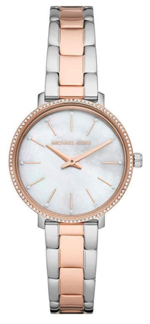 Michael Kors Pyper Quartz Mother of Pearl White Dial Two Tone Steel Strap Watch For Women - MK1066