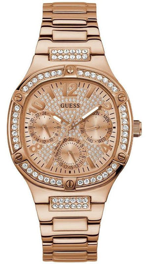 Guess Duchees Quartz Rose Gold Dial Rose Gold Steel Strap Watch For Women - GW0558L3