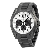 Michael Kors Bradshaw Chronograph Quartz White Dial Grey Steel Strap Watch For Men - MK5952